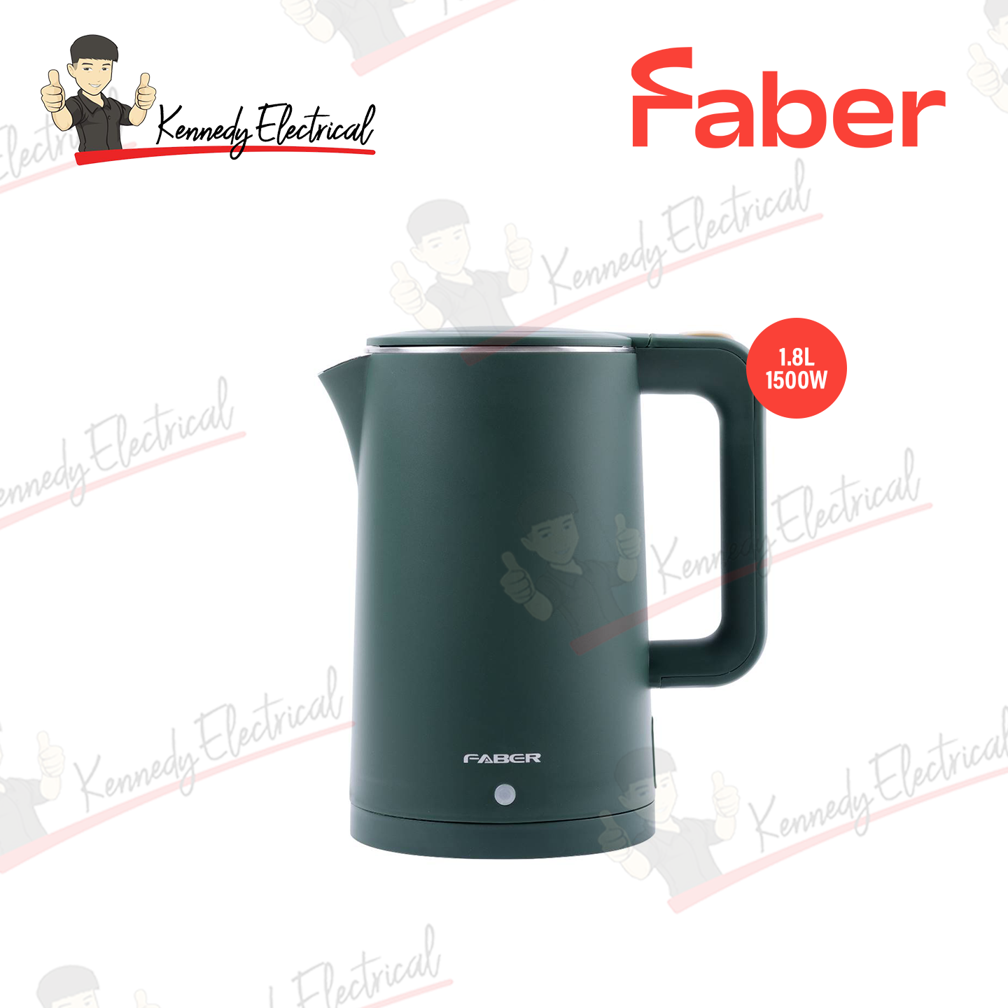 Faber 1.8L Double Wall Electric Kettle (Retro Series) R1800