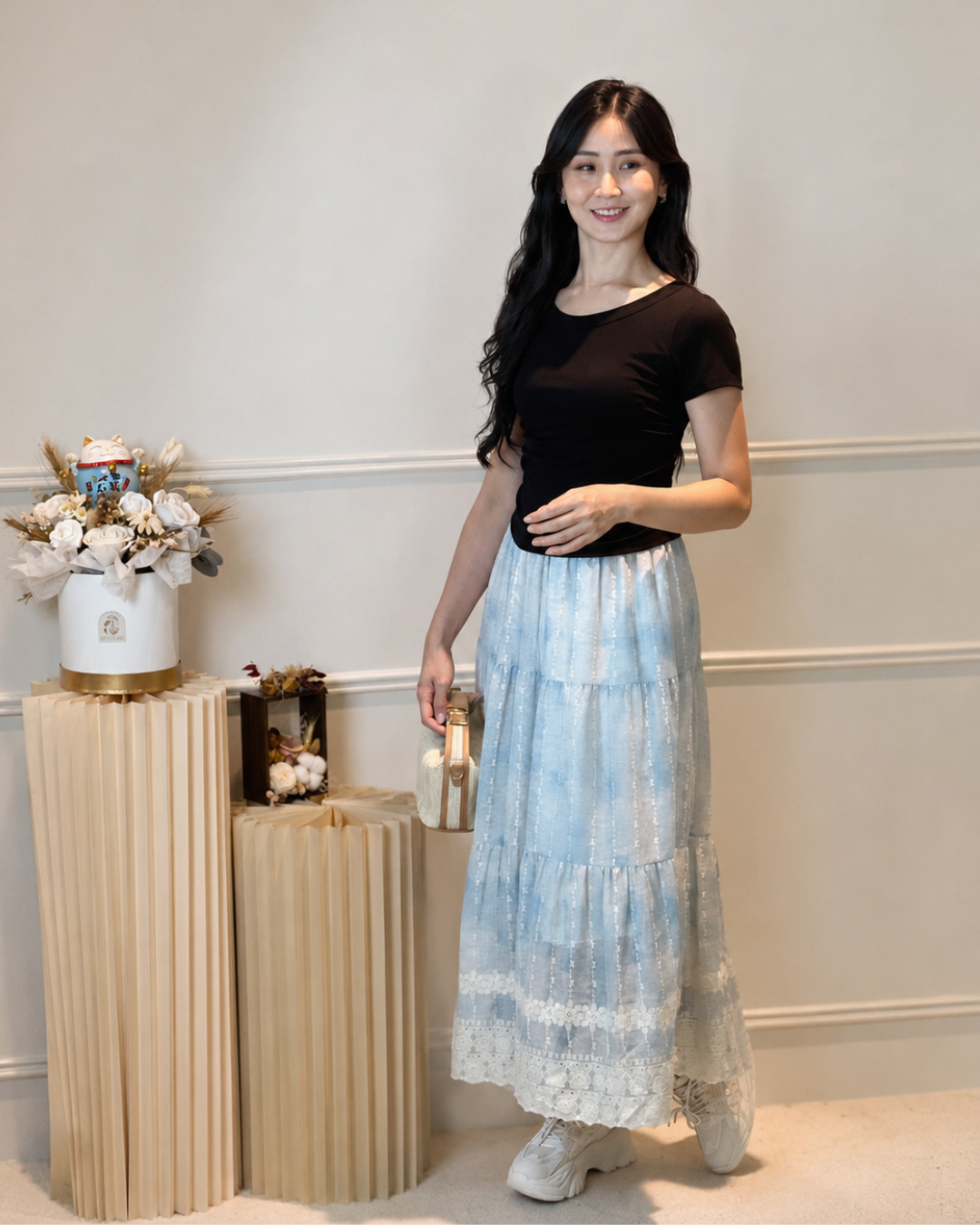 5122 Celestia Lace A Line Skirt 