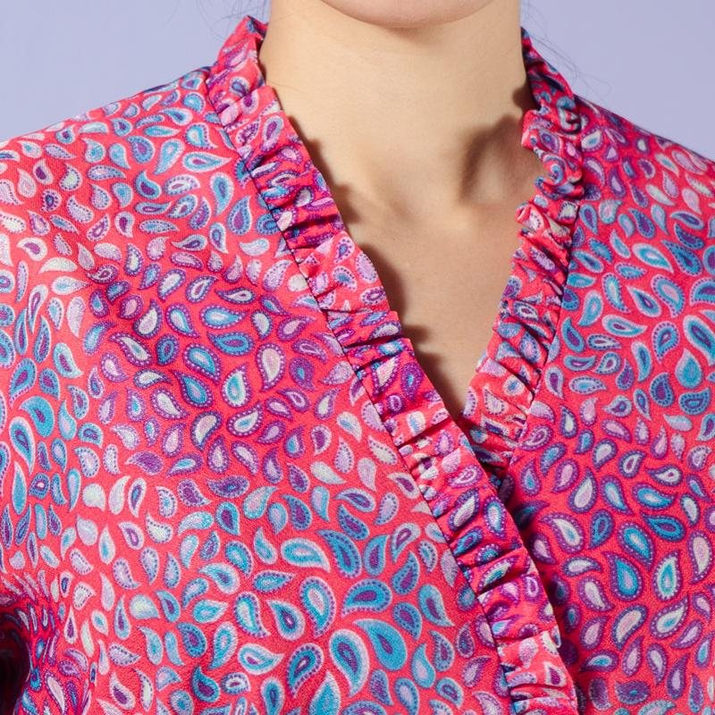 C.a. 1970s-80s Psychedelic Paisley Day Dress(MT1608-109)