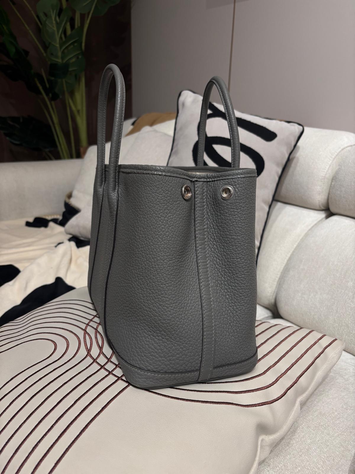 Hermes Garden Party 30 Stamp U 積雨雲灰 100%Authentic, 95%New ✅Dust bag