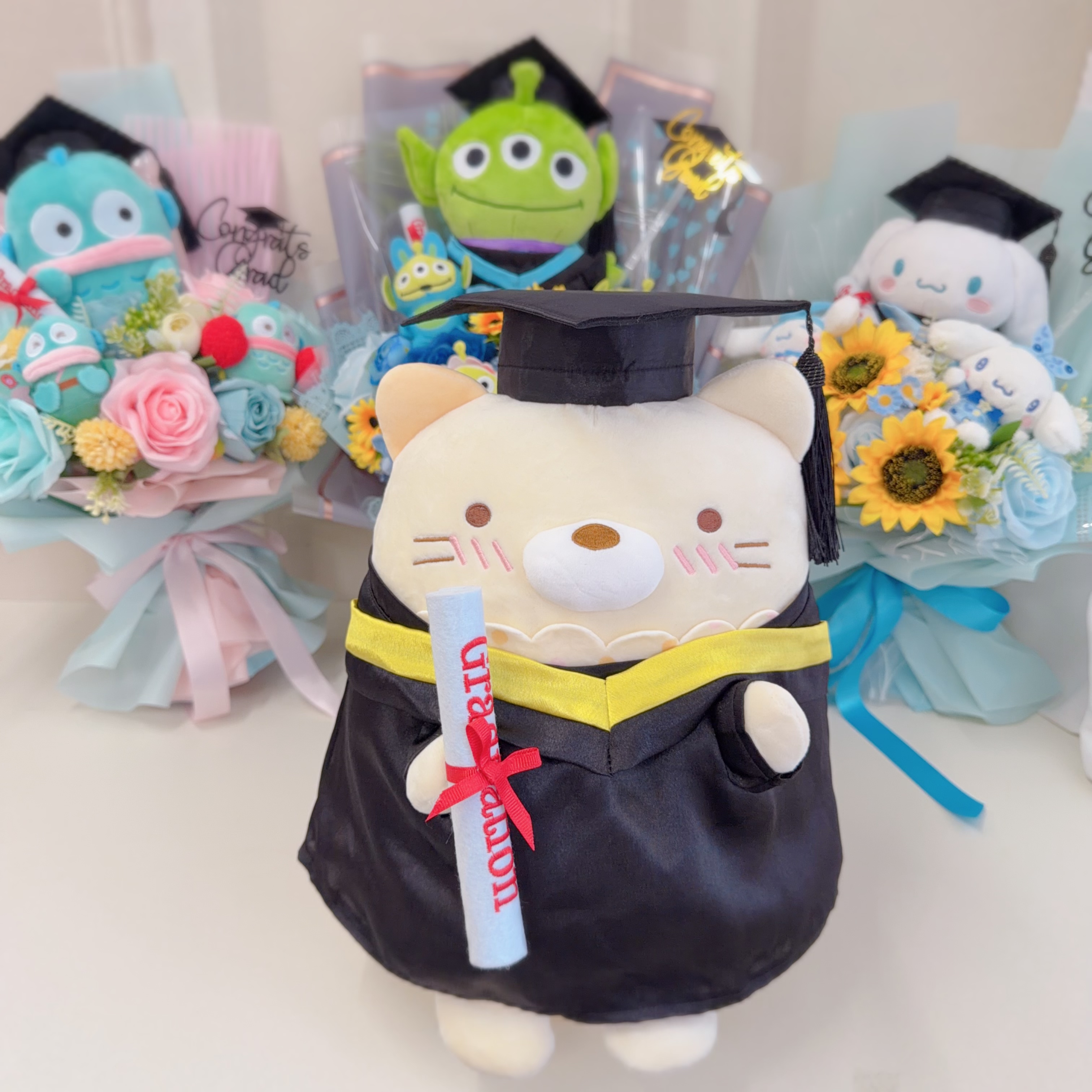 (現貨)角落生物貓咪畢業公仔