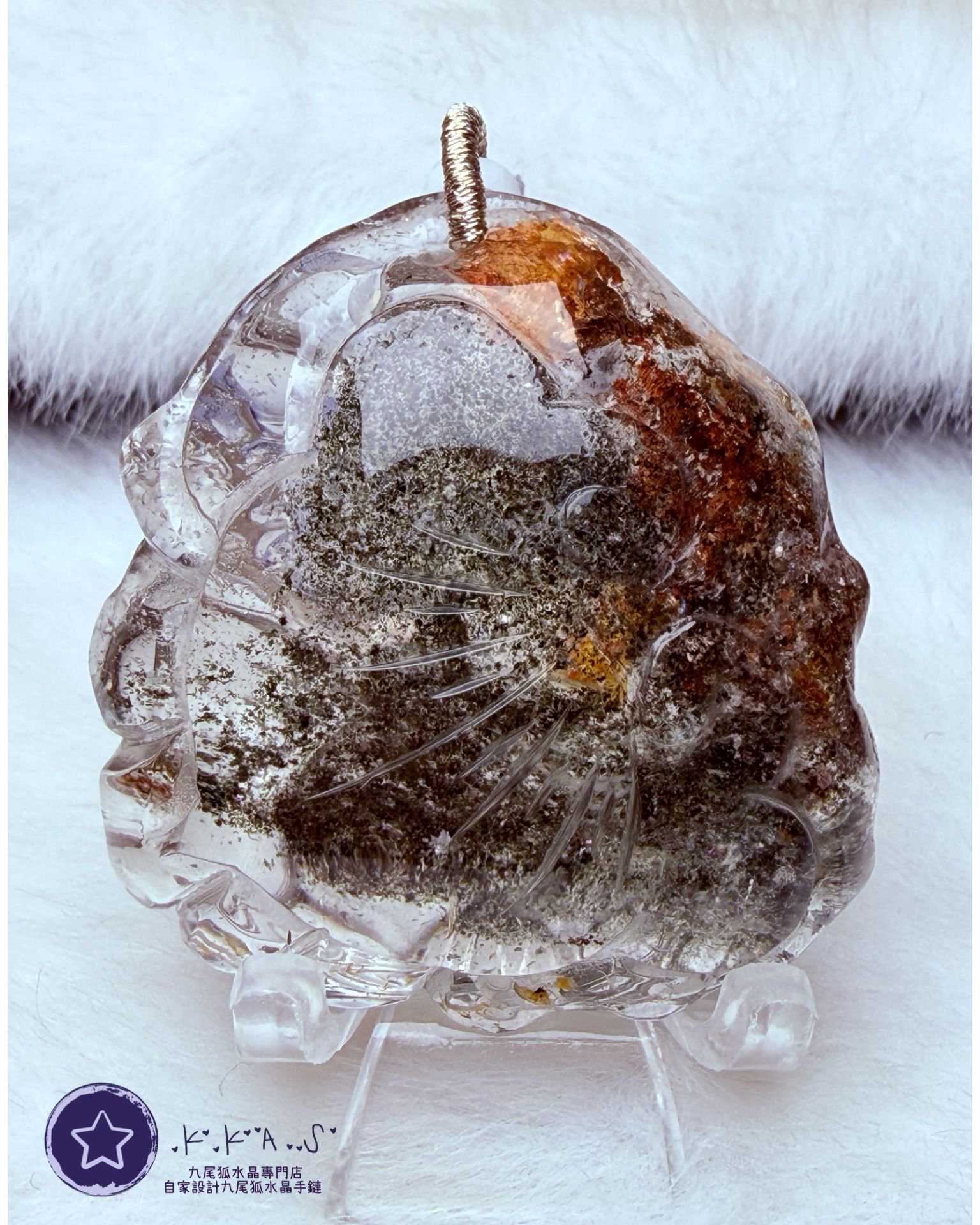 K00123 彩虹幽靈 錢幣狐 - 吊墜/手牌兩用款