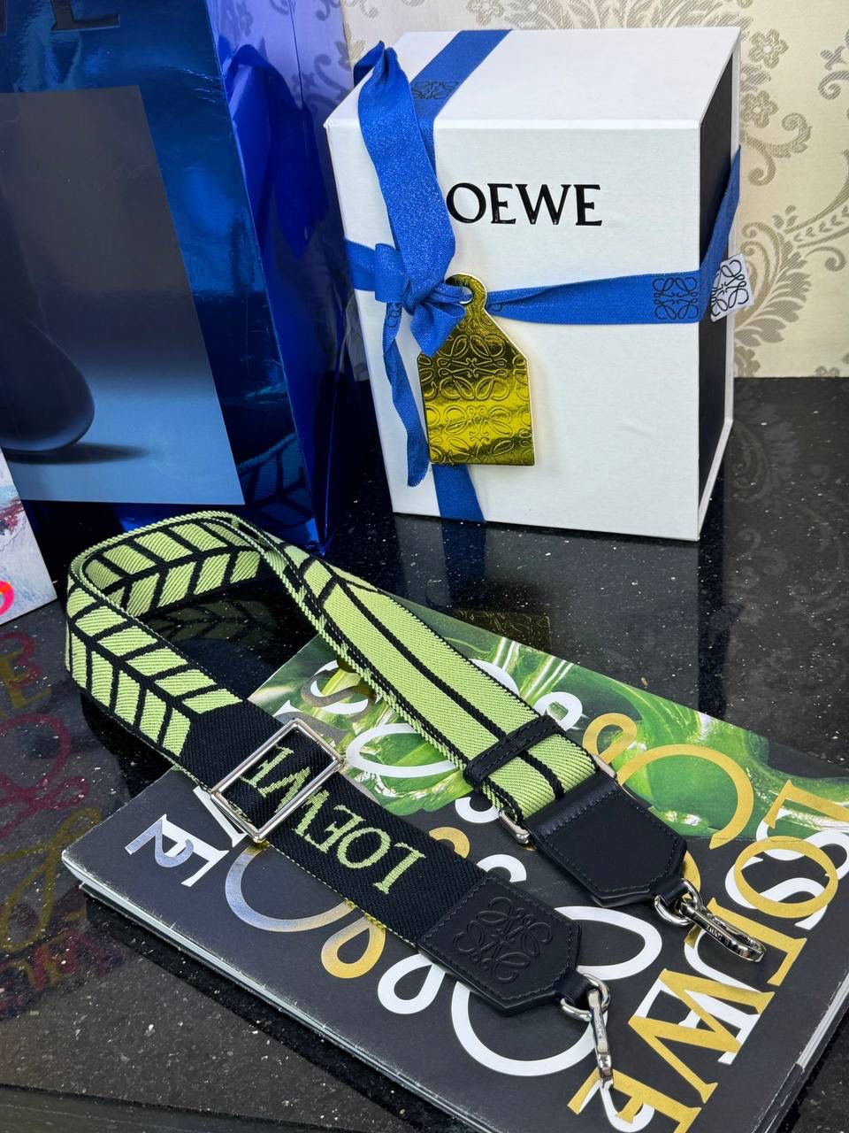 𝐀𝐧𝐚𝐠𝐫𝐚𝐦 刺绣肩带「草绿色/克」 👈 全新升级上线♻️ 尺寸:130-4cm（长度可调节） 编码：182323