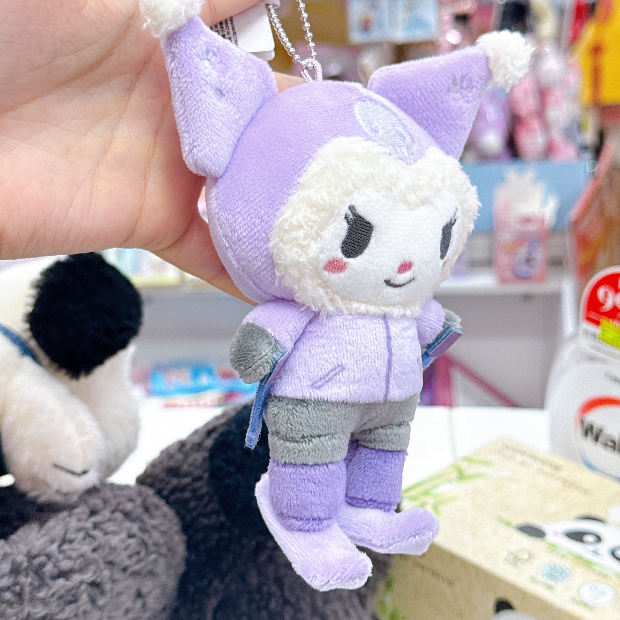 日本直送日本版Sanrio滑雪系列Kuromi肉桂狗水怪公仔掛飾