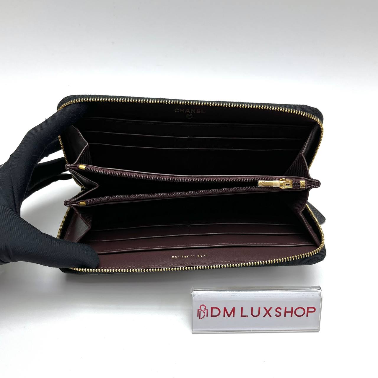Chanel Black Caviar Zip Long Wallet GHW (Serial 31, Y: 2021)