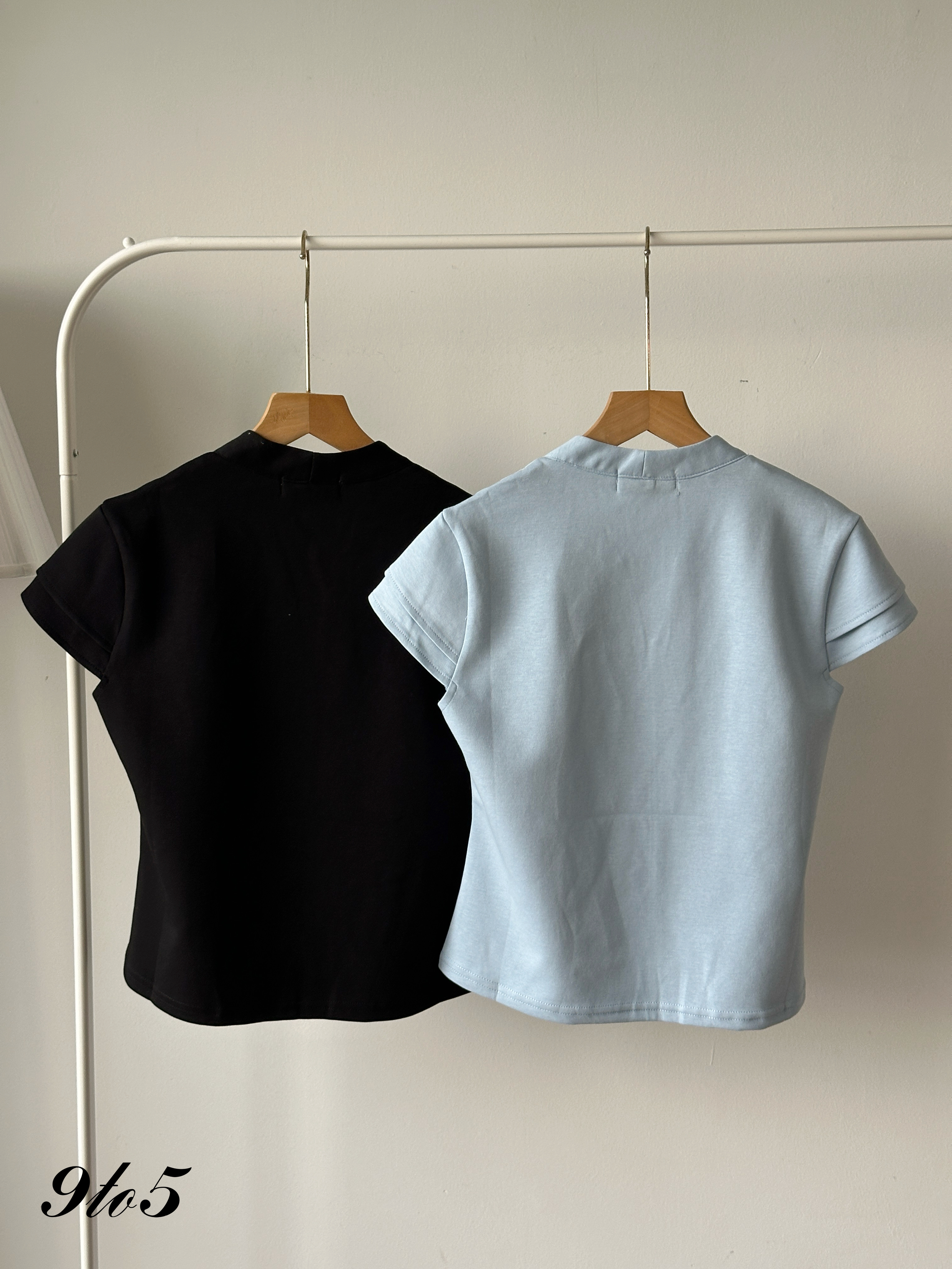 T4287 V Neck Ruched Top - 4 Colors 