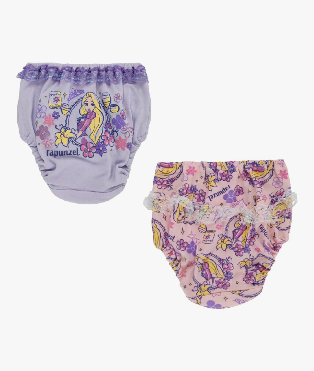 🇯🇵預訂 日本直送🇯🇵長髮公主人物滿印絲帶蕾絲女童內褲兩件套裝