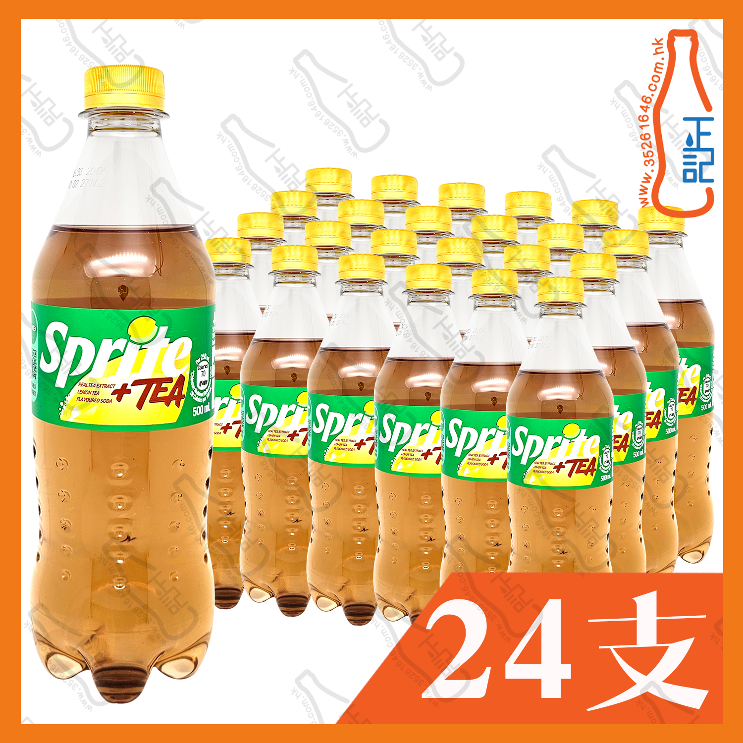 (支裝) 雪碧 檸檬茶味汽水 500ml x 24支 /箱
