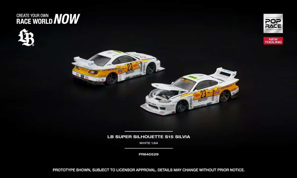 （預訂 Pre Order) Poprace (PR640529) LB SUPER SILHOUETTE S15 SILVIA WHITE NEW TOOLING