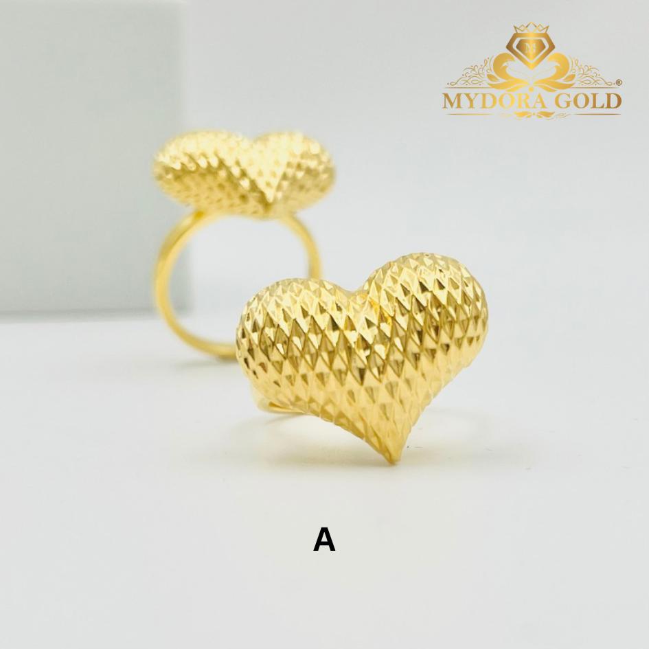 MYDORA Cincin Love Gemuk Pahat (5G) l EMAS 916/22K