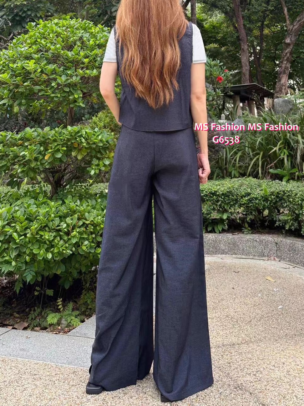 G6538 馬甲+Tee+褲Set