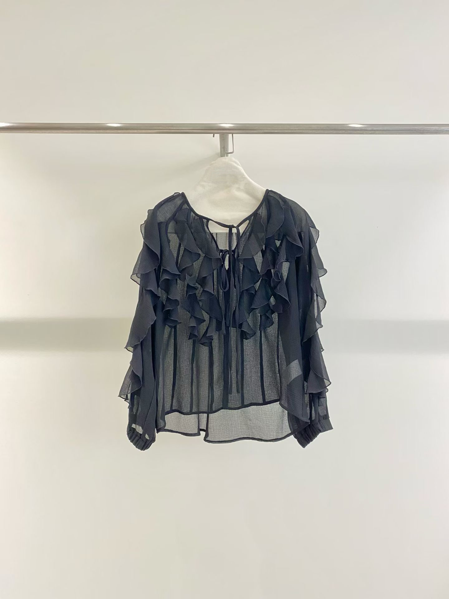 AMORA elegant ruffles blouse