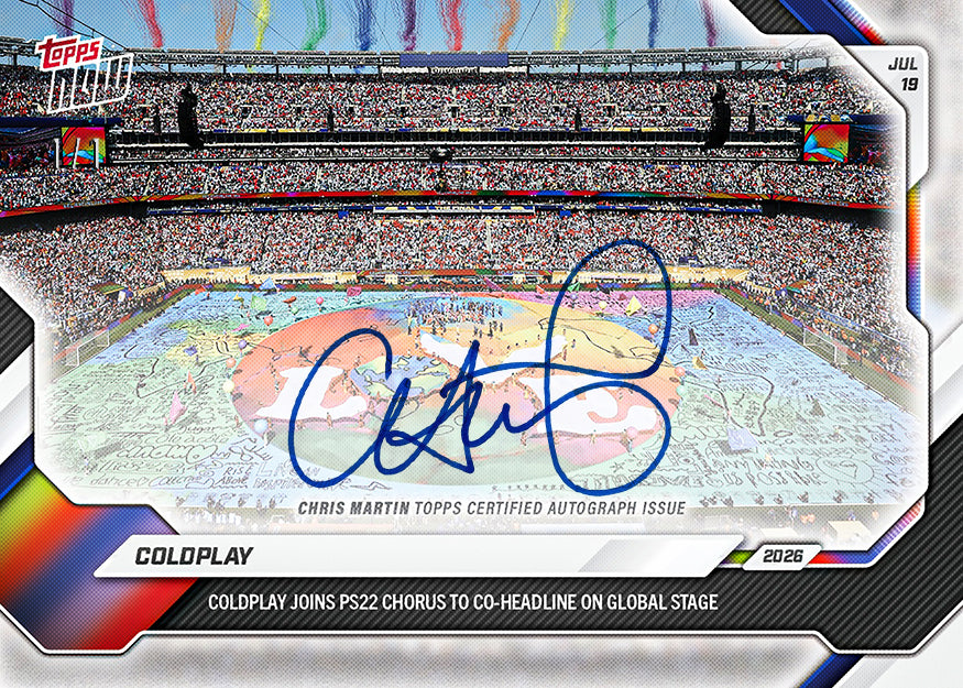 Coldplay - 2026 Topps NOW #CP01 World Cup Half-time Show 紀念卡【團購】