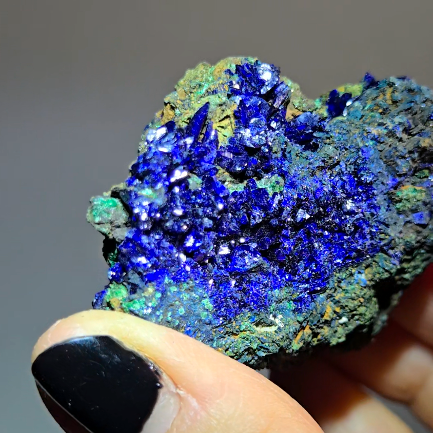 Azurite specimen with gemmy royal blue formations - AZ1