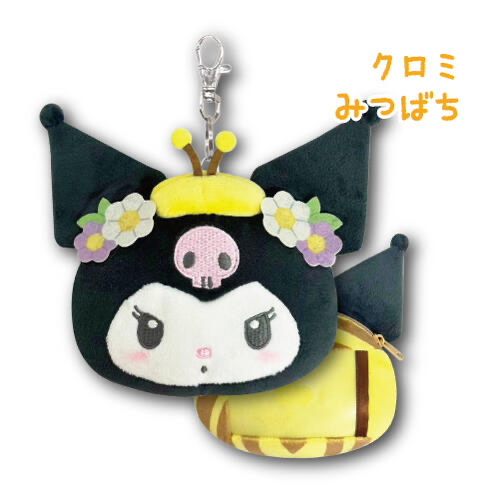 🎀【預訂】 Sanrio 春天小動物造型新宿證件套 - Kuromi Bee 