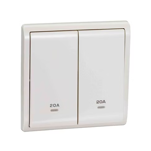 施耐德 Pieno 白 20A孖位 燈曲