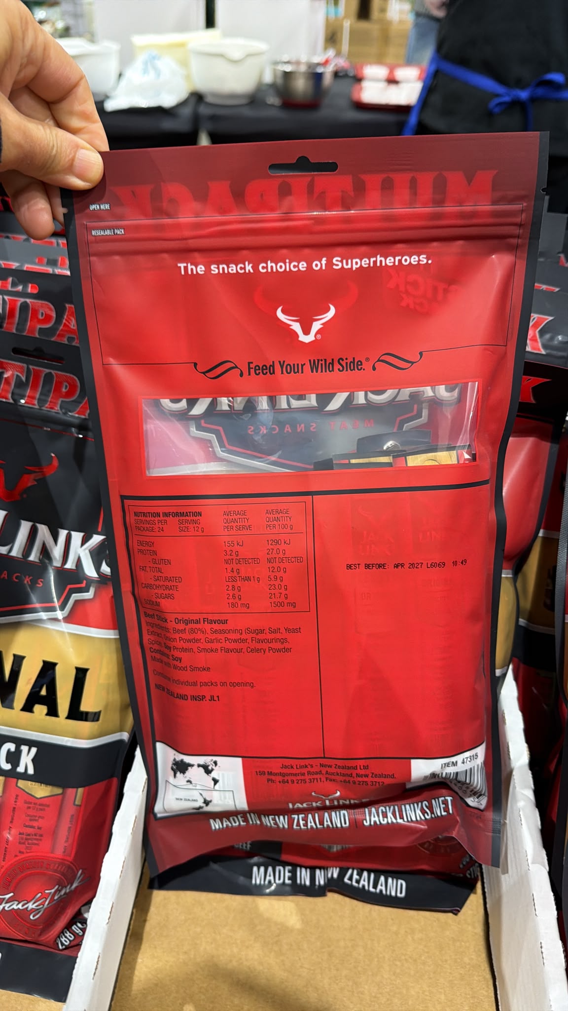 澳洲 Costco │ Jack Link's Original Beef Jerky 原味 牛肉乾 24條  獨立包裝 無味精 草飼牛🐮