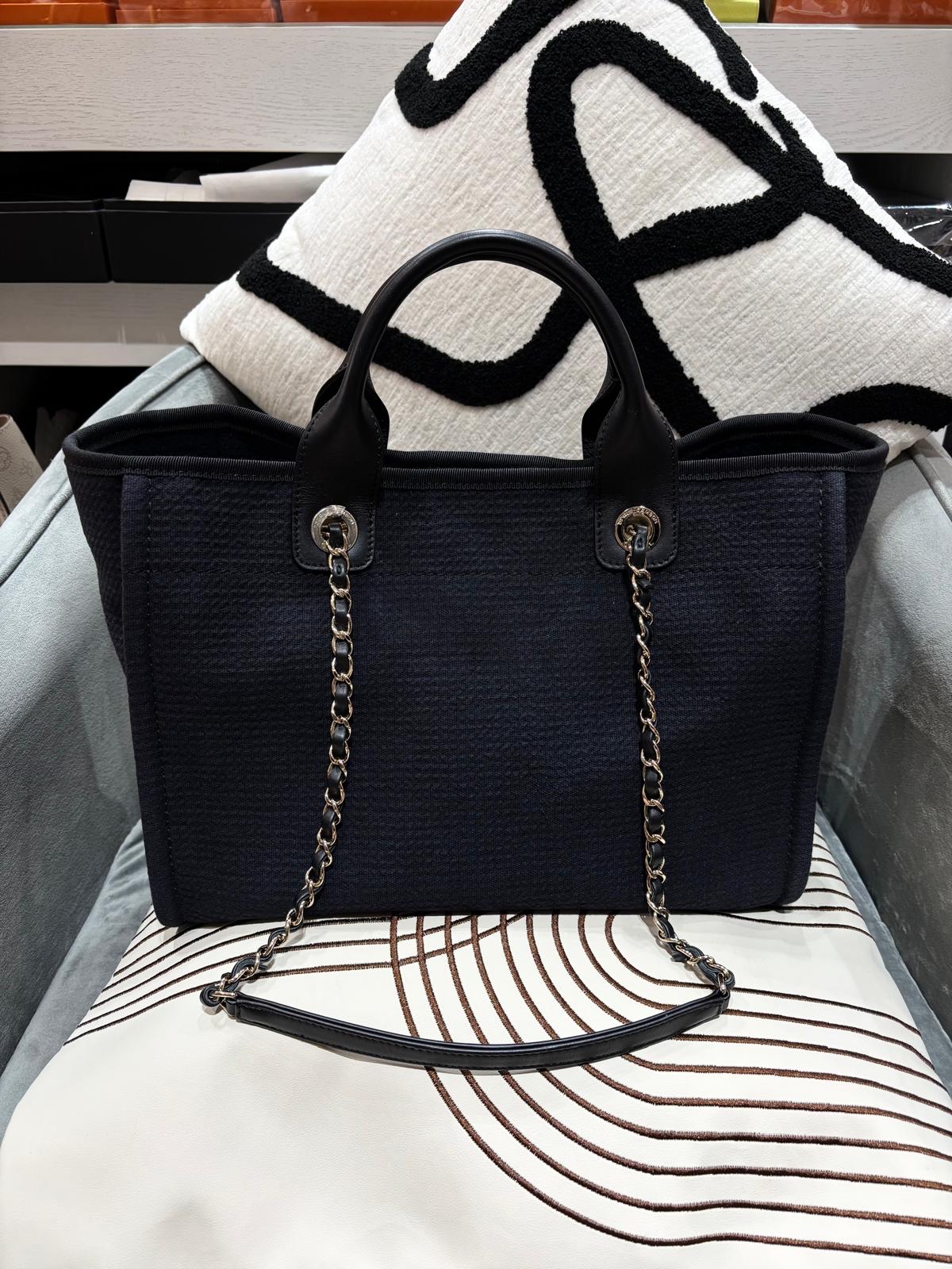 Chanel Deauville AS3351 Tote Bag Black 100%Authentic, 98%New ✅專門店收據✅晶片✅Dust bag