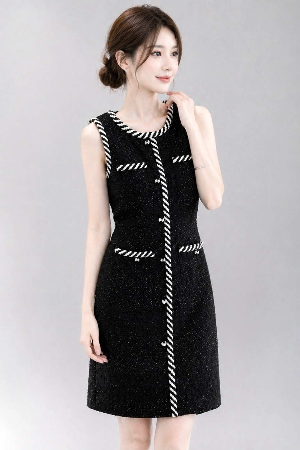 25961 Chérie Tweed Trim Dress