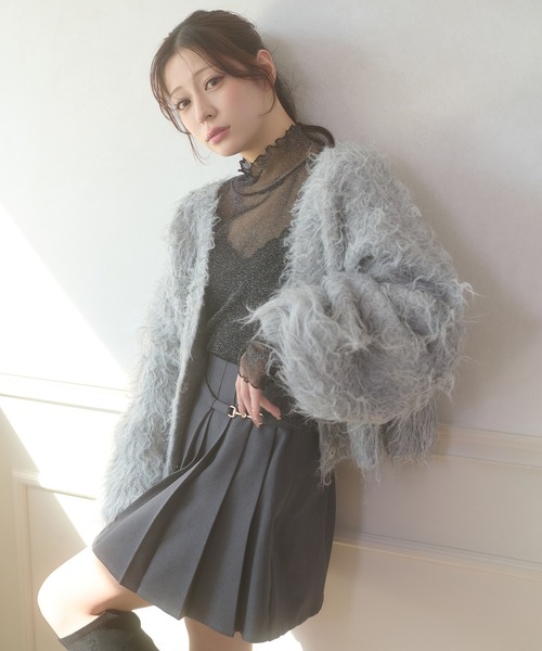 毛絨絨淨色外套