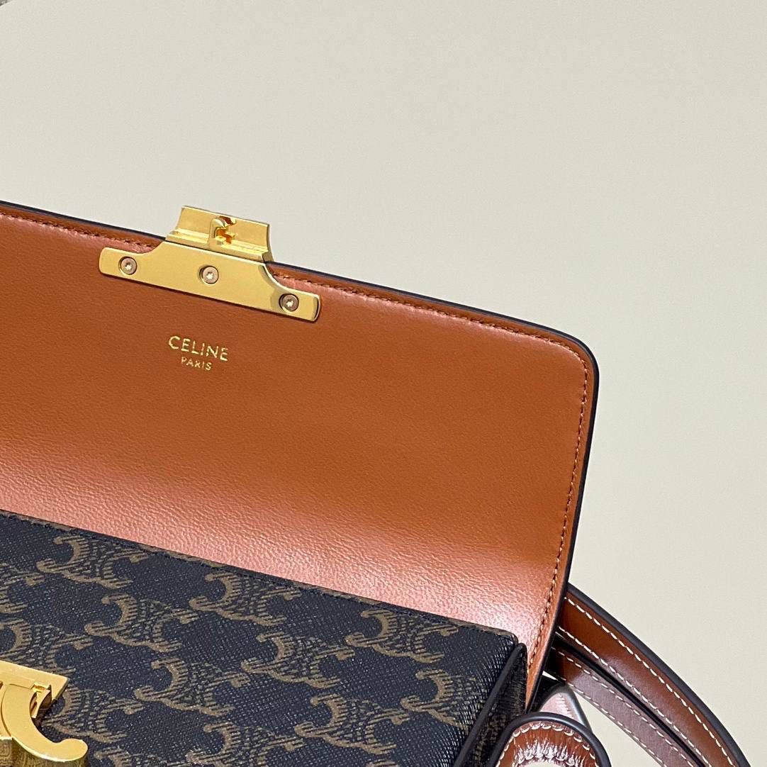 🔥大货实拍图 𝗖𝗘𝗟𝗜𝗡𝗘 ♥ 𝗧𝗥𝗜𝗢𝗠𝗣𝗛𝗘 𝗦𝗛𝗢𝗨𝗟𝗗𝗘𝗥 𝗕𝗔𝗚 型号：194142 尺寸：20*10*4cm