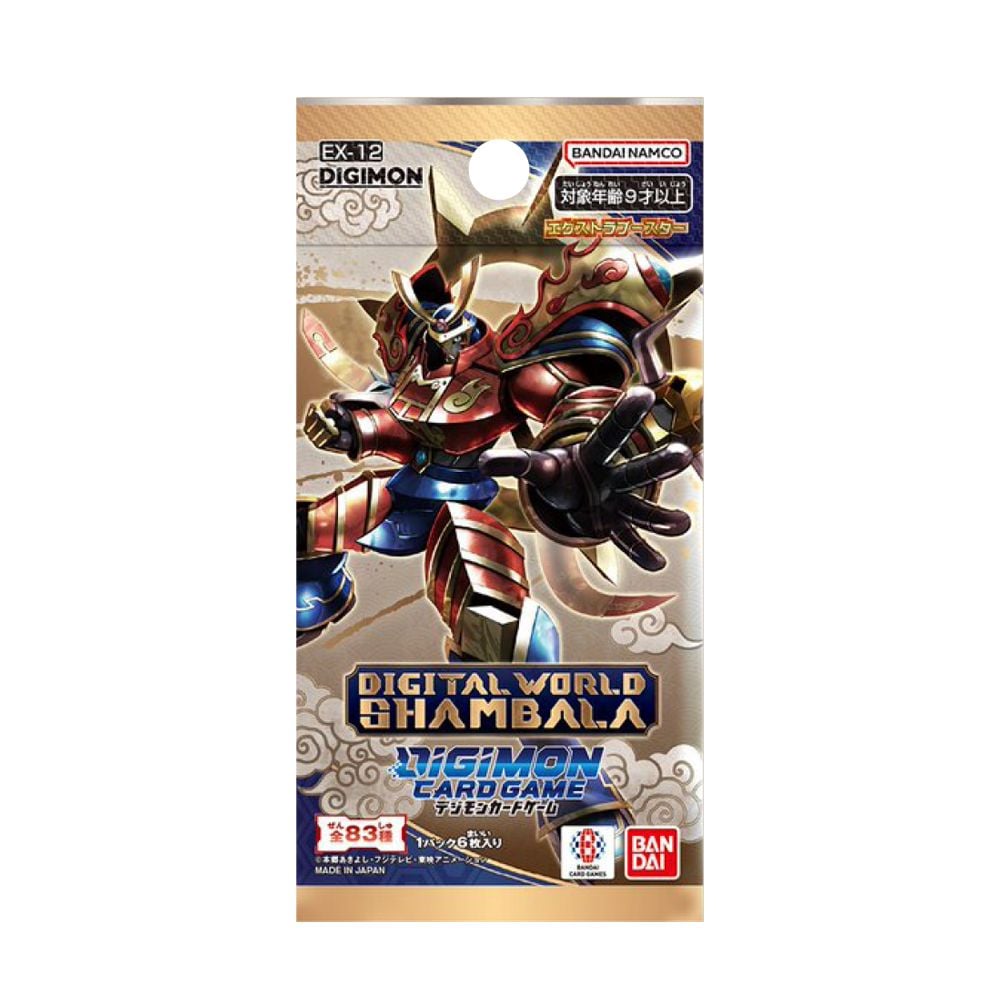 (預訂訂金 $100 / $1500) (總價 $137 / $3168) (魂限) Bandai Digimon Card Game Booster Pack Digital World Shambala【EX-12】 數碼暴龍 卡牌遊戲 額外補充包 數碼世界香巴拉 [EX-12] (原盒12包 / 原箱24盒) (行版)