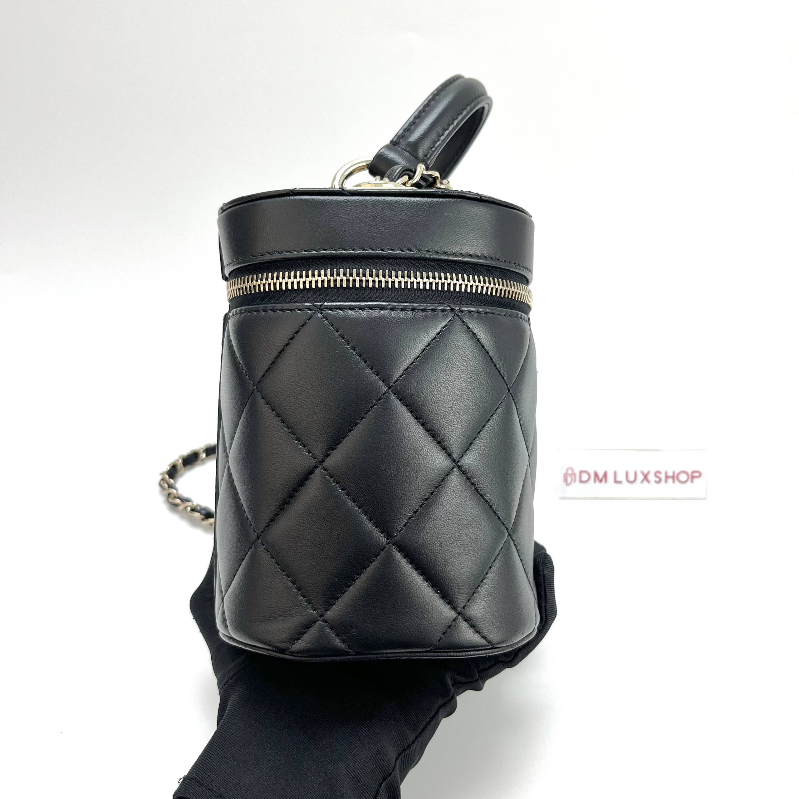 Chanel Trendy Top Handle Vanity Case w/ Chain GHW (Microchip)