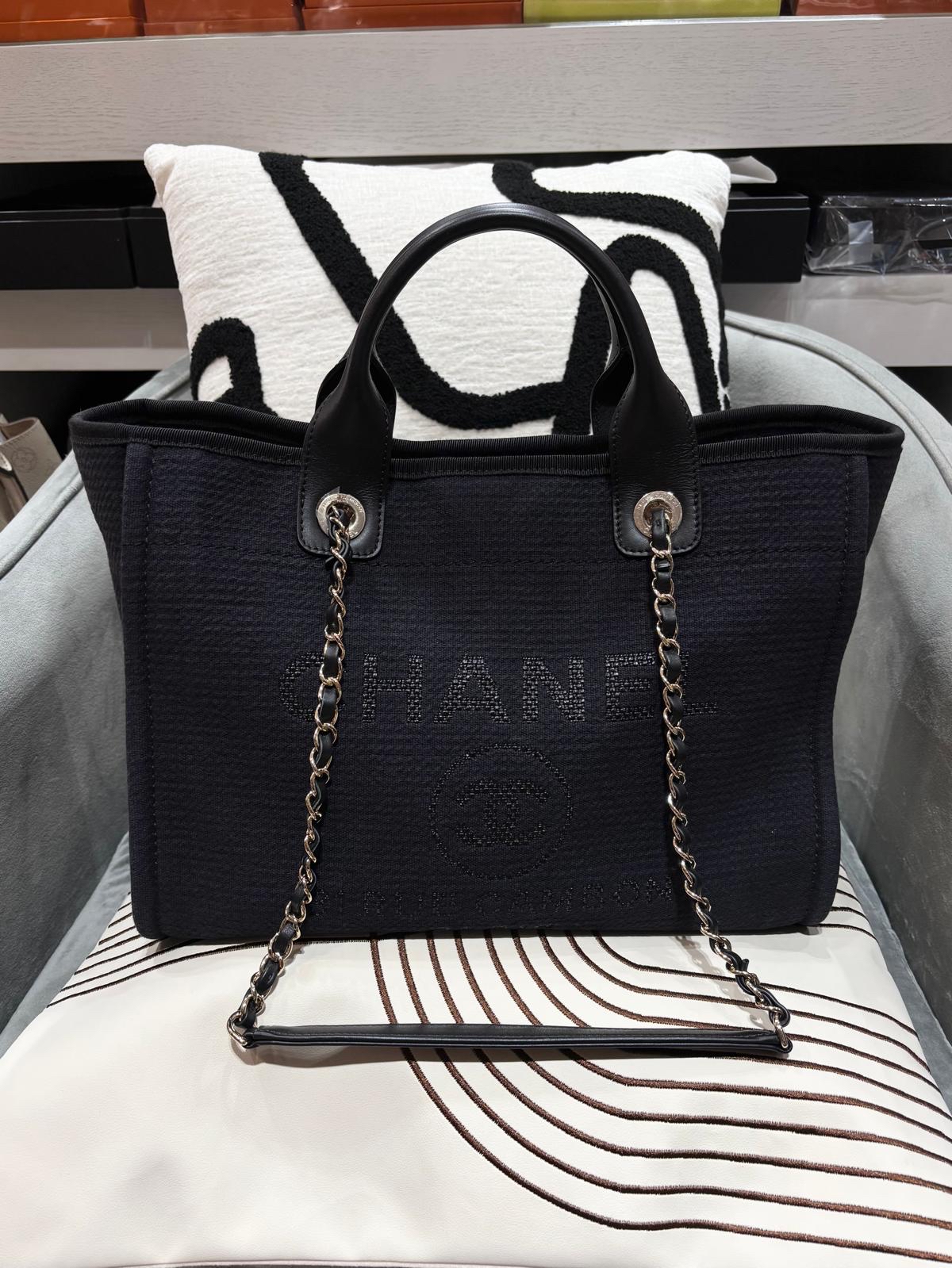Chanel Deauville AS3351 Tote Bag Black 100%Authentic, 98%New ✅專門店收據✅晶片✅Dust bag