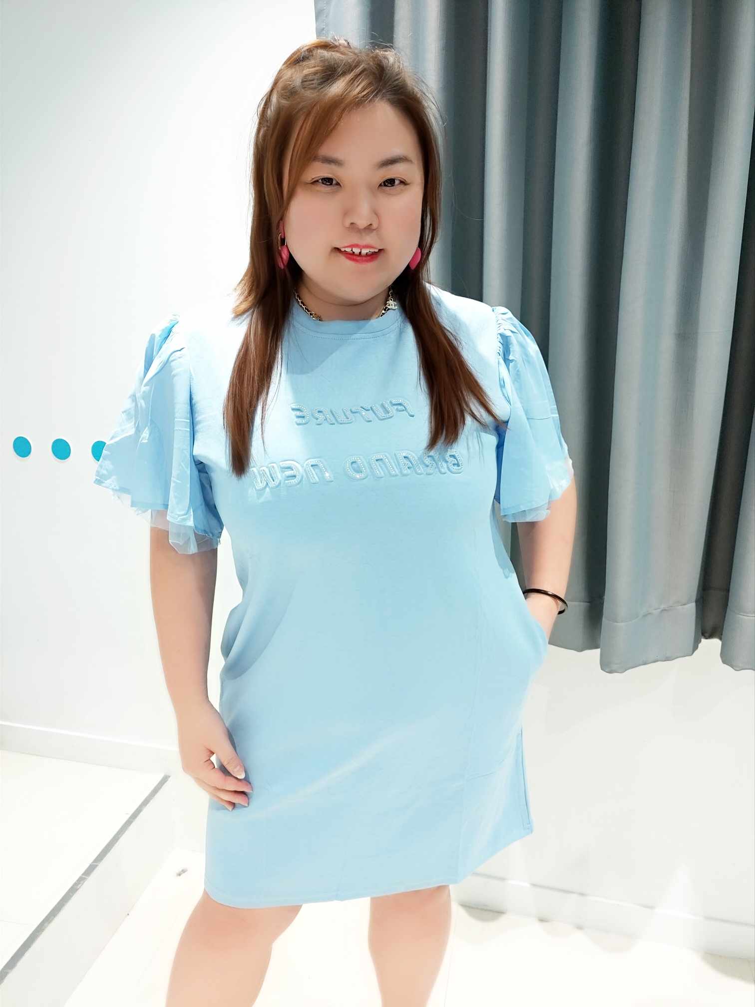 DSC08(3865#) 甜美荷叶边拼接连身裙