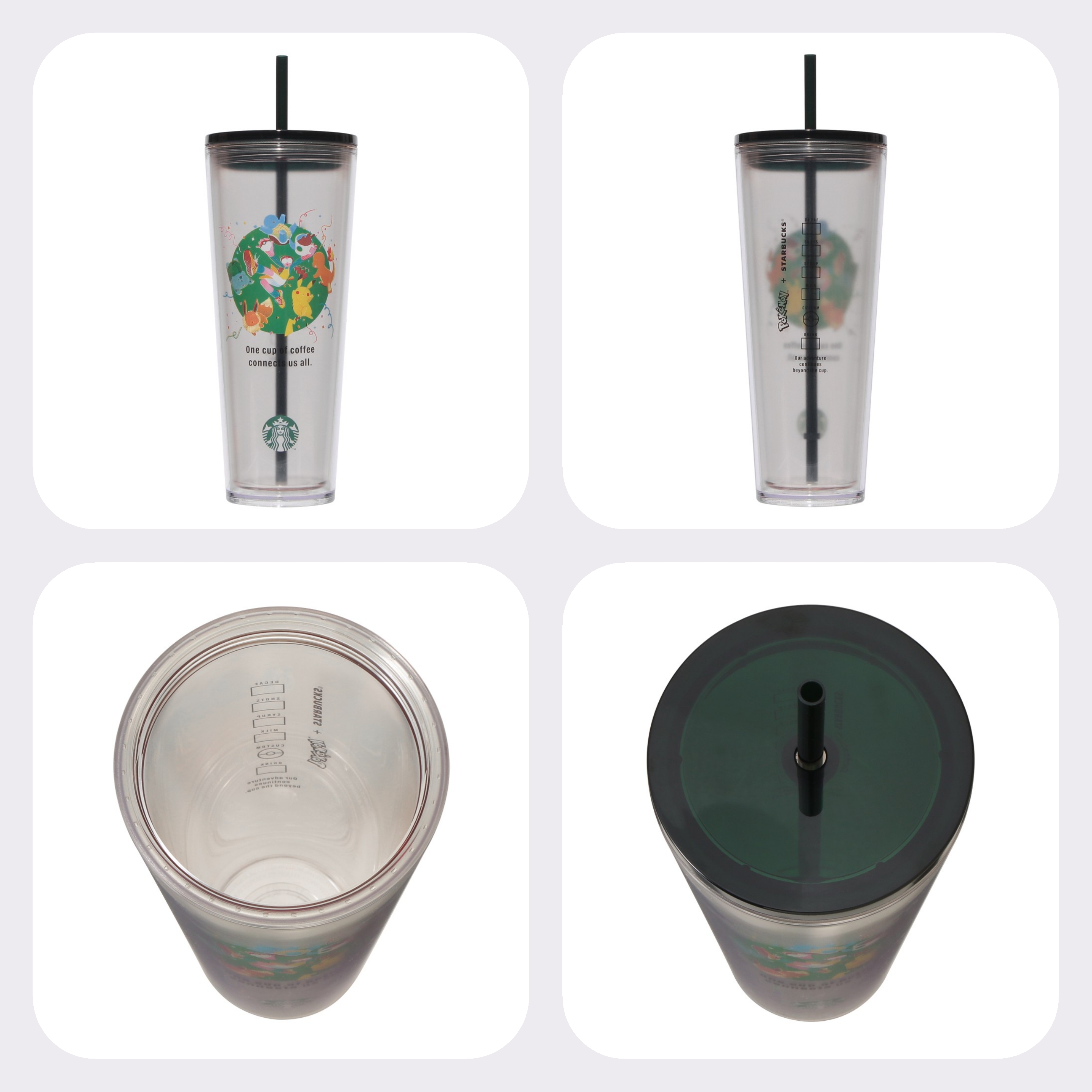《限量發售》《日本 🇯🇵  POKÉMON + STARBUCKS系列》【凍飲杯 710ml  共2款】