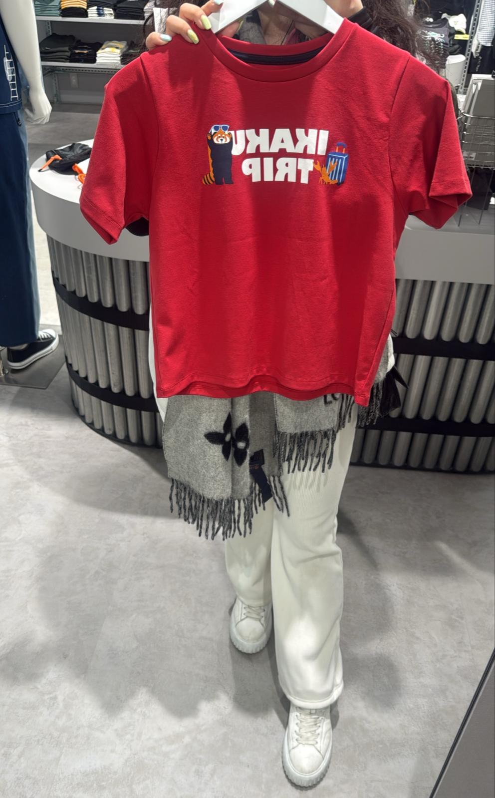 Graniph Ikaku 短身tee Red Size s -L