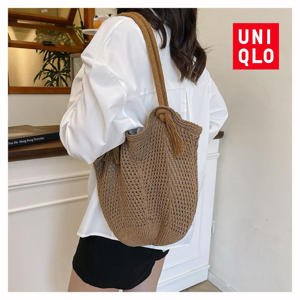 $68件。2件起$58件。UQ鏤空針織包