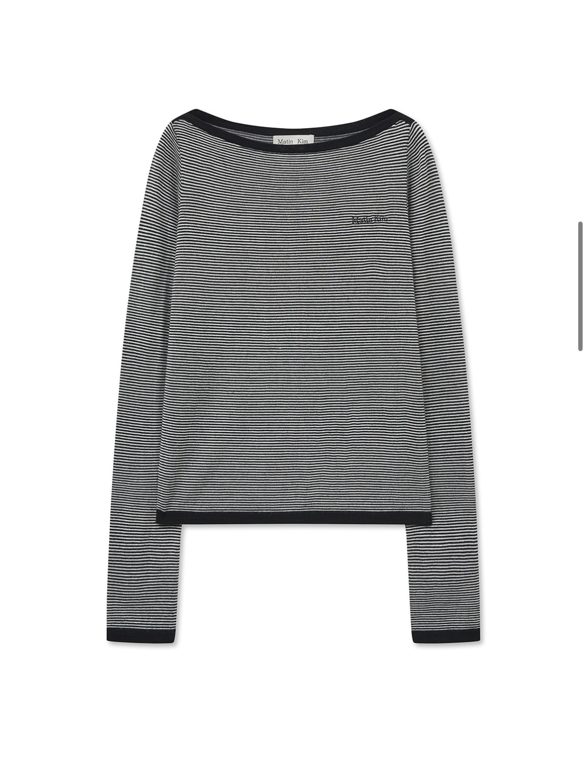 MATIN KIM 特價場 ESSENTIAL BOAT NECK KNIT TOP 