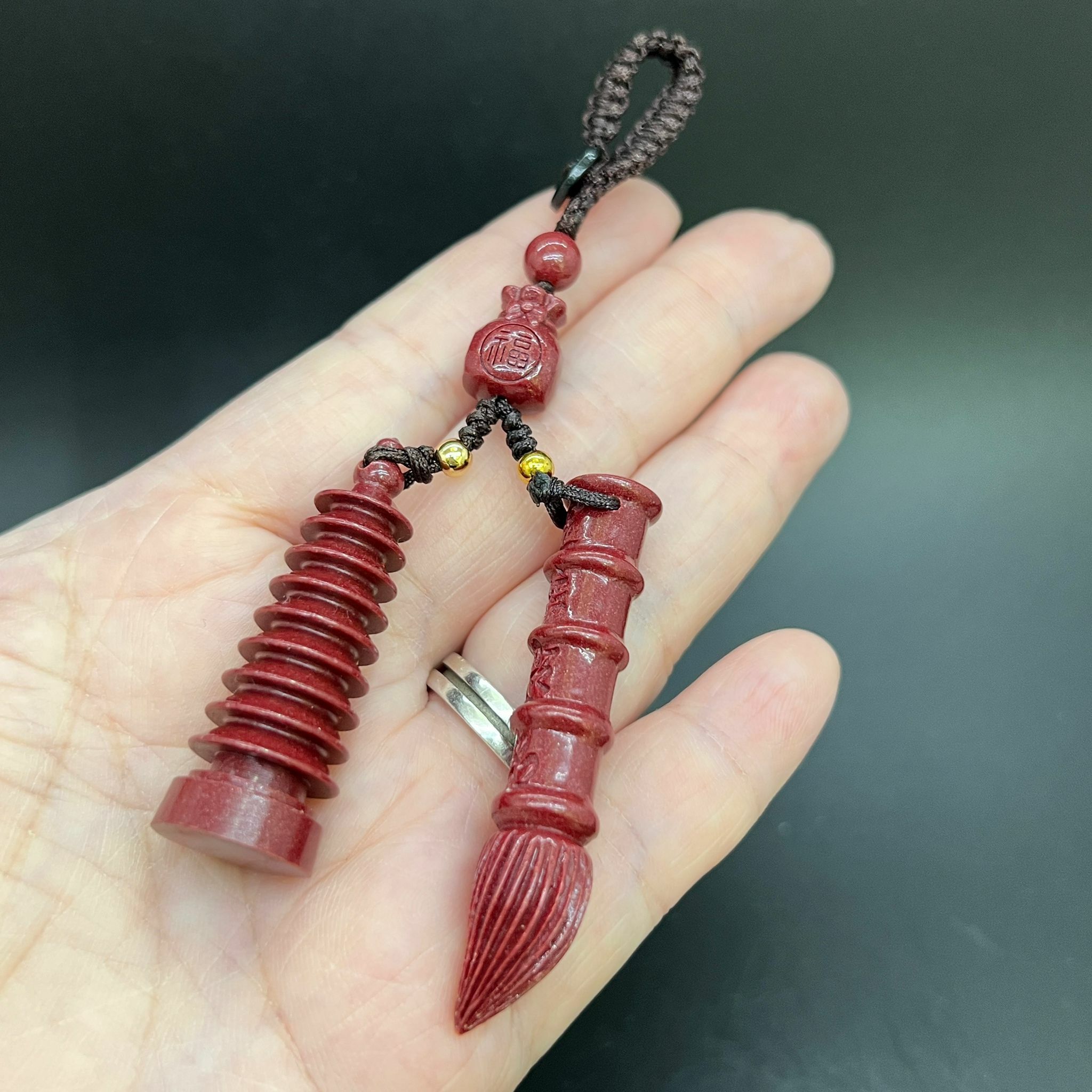 硃砂文昌筆+塔掛飾