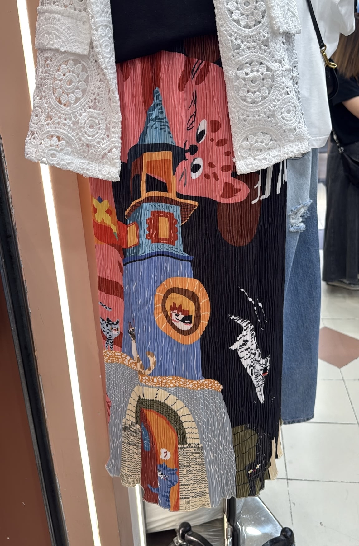 橡筋腰pattern 褶褶Sk
