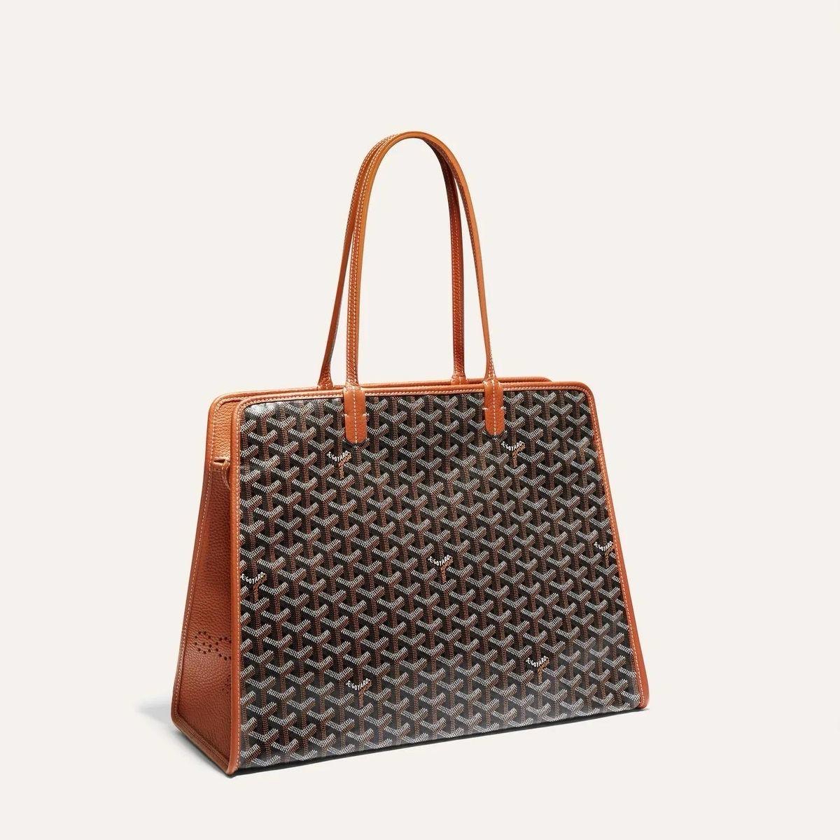 Goyard hardy pm black ,tan 100%Authentic, 98%New ✅pouch✅Dust Bag