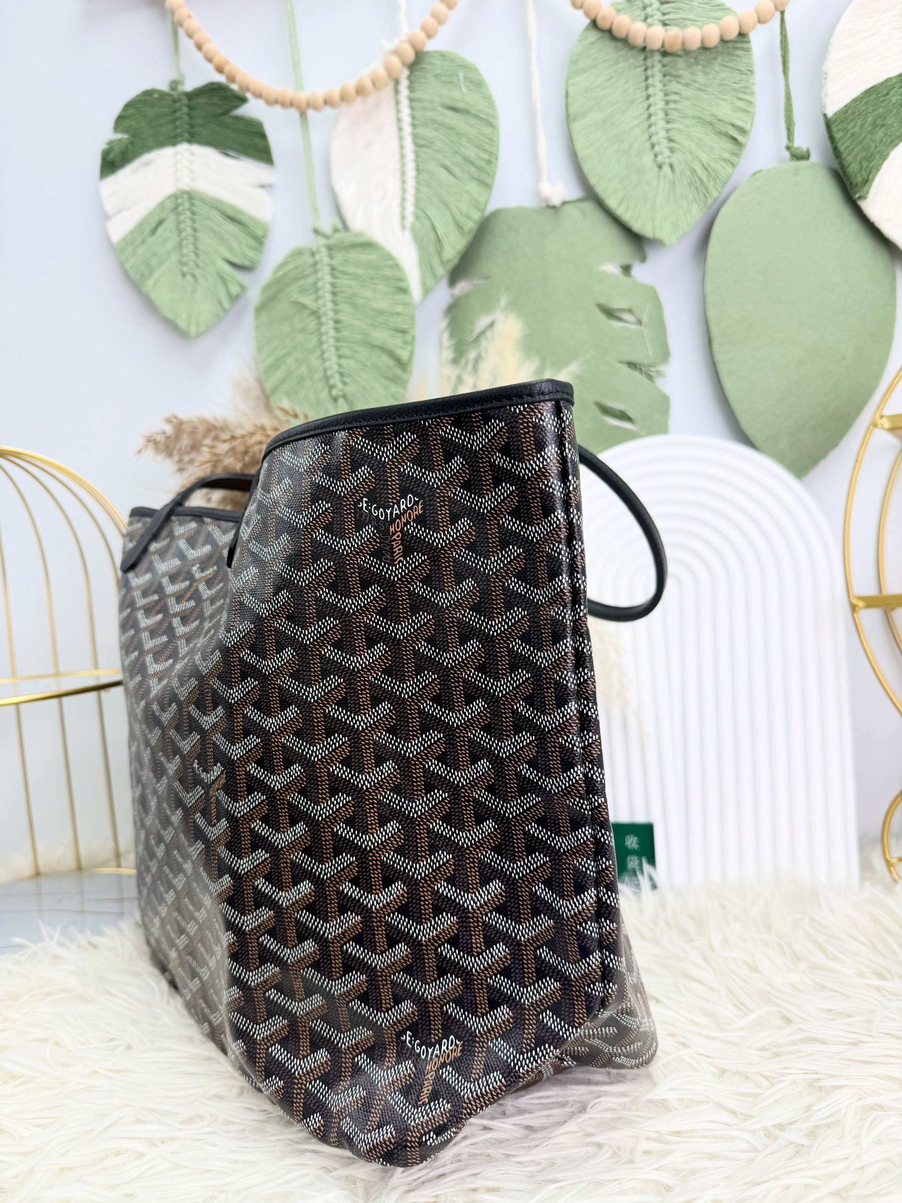Goyard👜 PRE OWNED🖤black saint Louis pm size 有塵袋🛍️