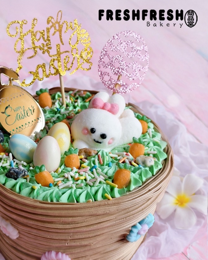 ES2萌萌兔仔復活節派對蛋糕