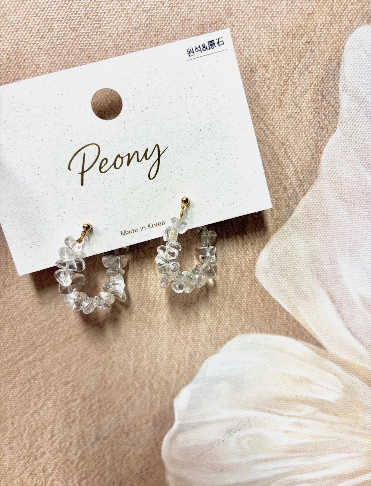 原石earrings 