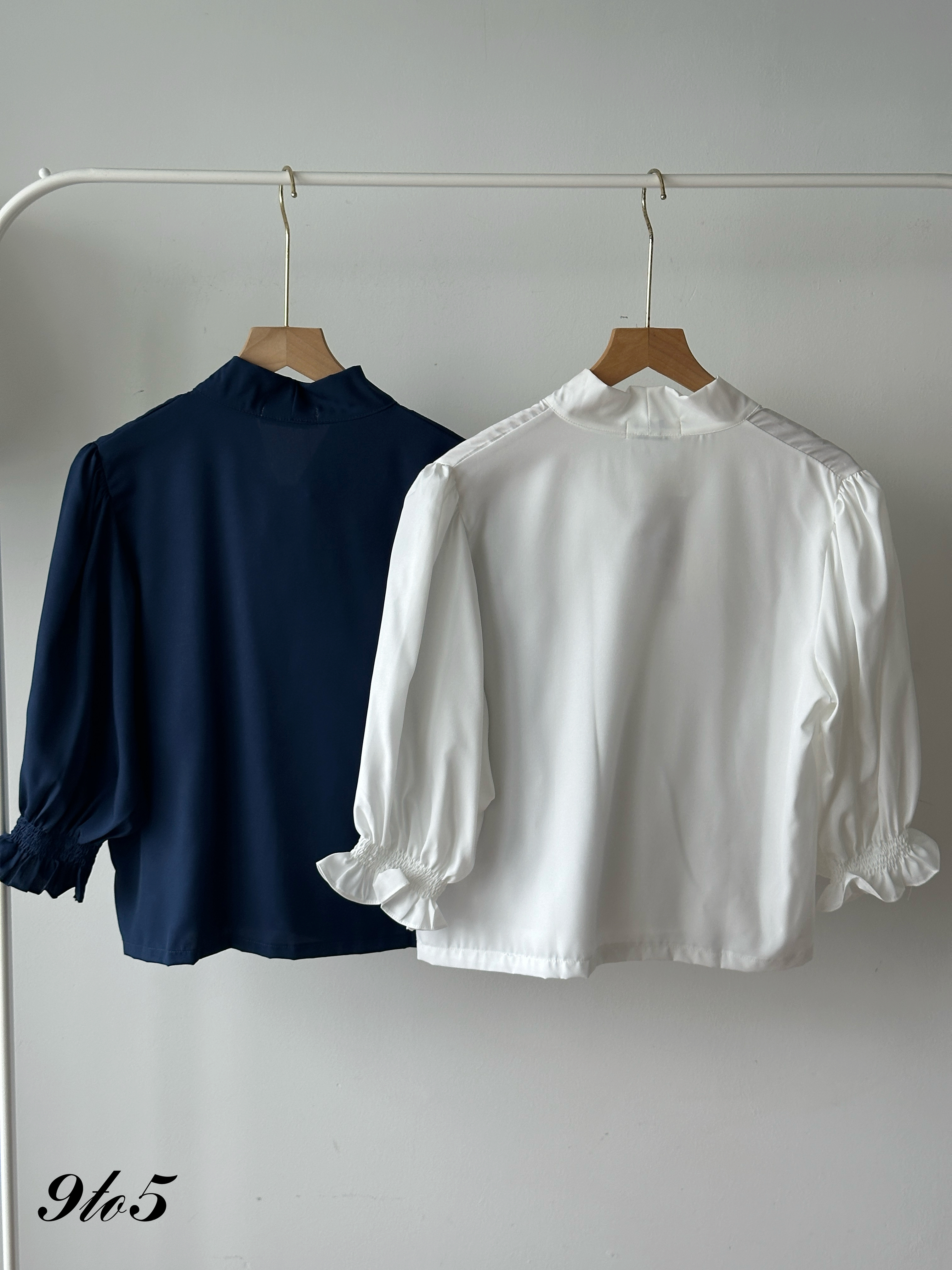 T4294 Bow-tie Half Sleeve Shirt - 4 Colors 