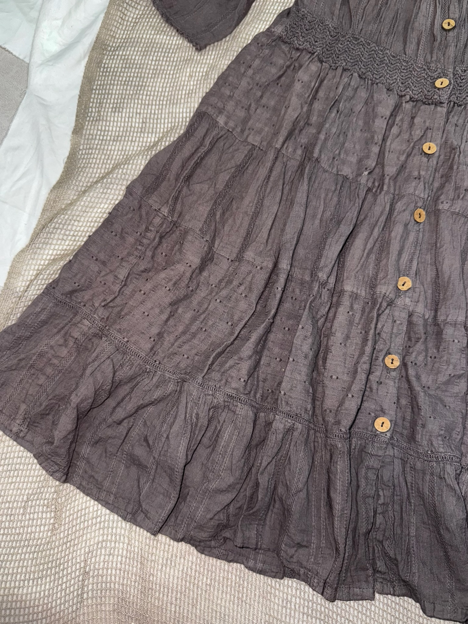 Mori Tiered Button-up Dress