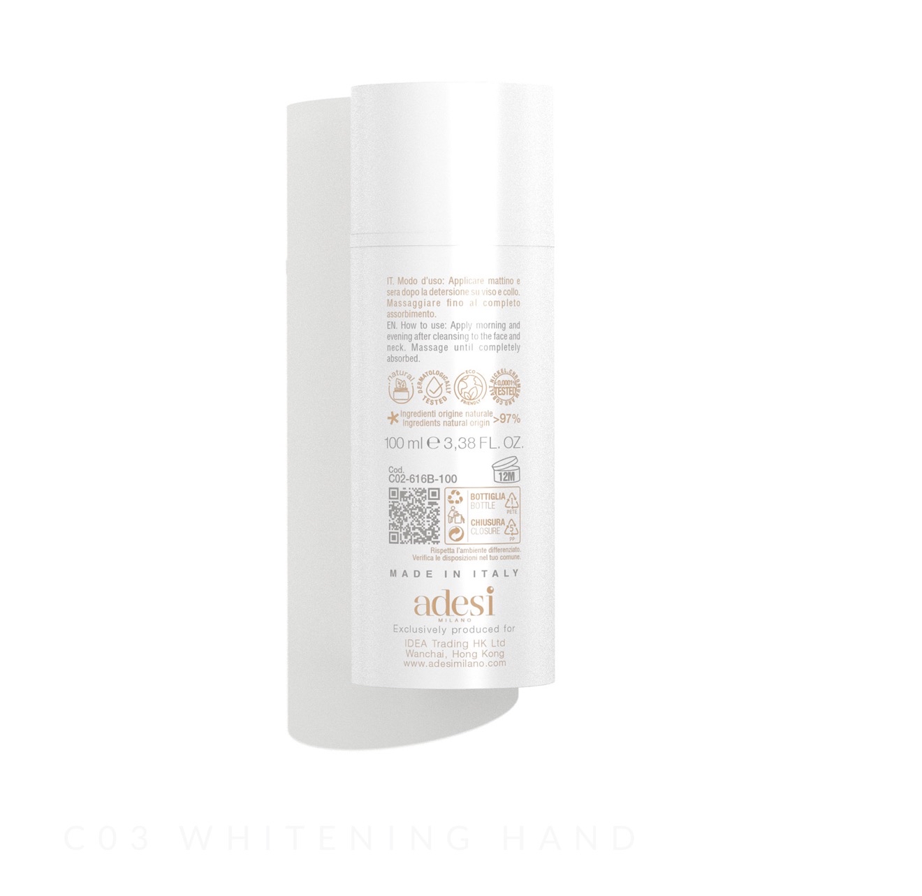 C03 美白手霜 100ml adesi 意大利🇮🇹貴婦級天然有機品牌