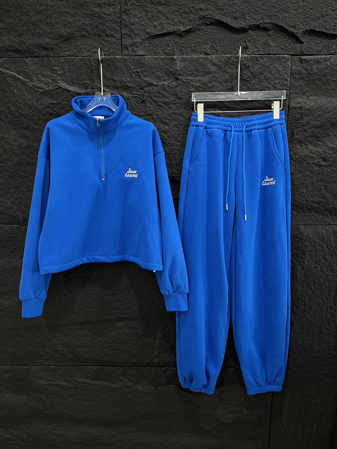 YSL 刺繡字母加絨衛衣長褲套裝