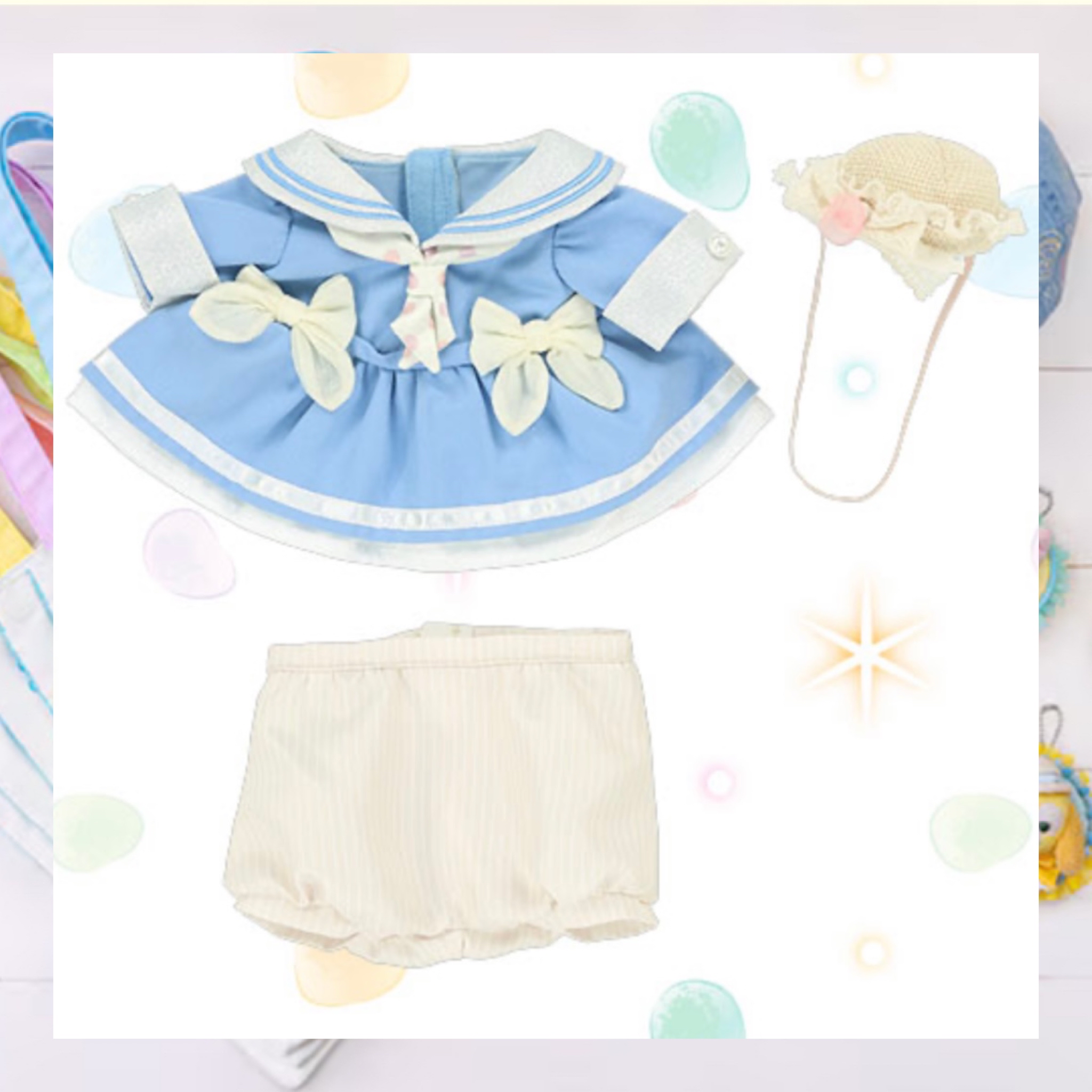 ：日本：東京迪士尼海洋限定 FIND YOUR BEAUTIFUL BLUES! 14/4 日本發賣 S SIZE 公仔著替 S SIZE 公仔