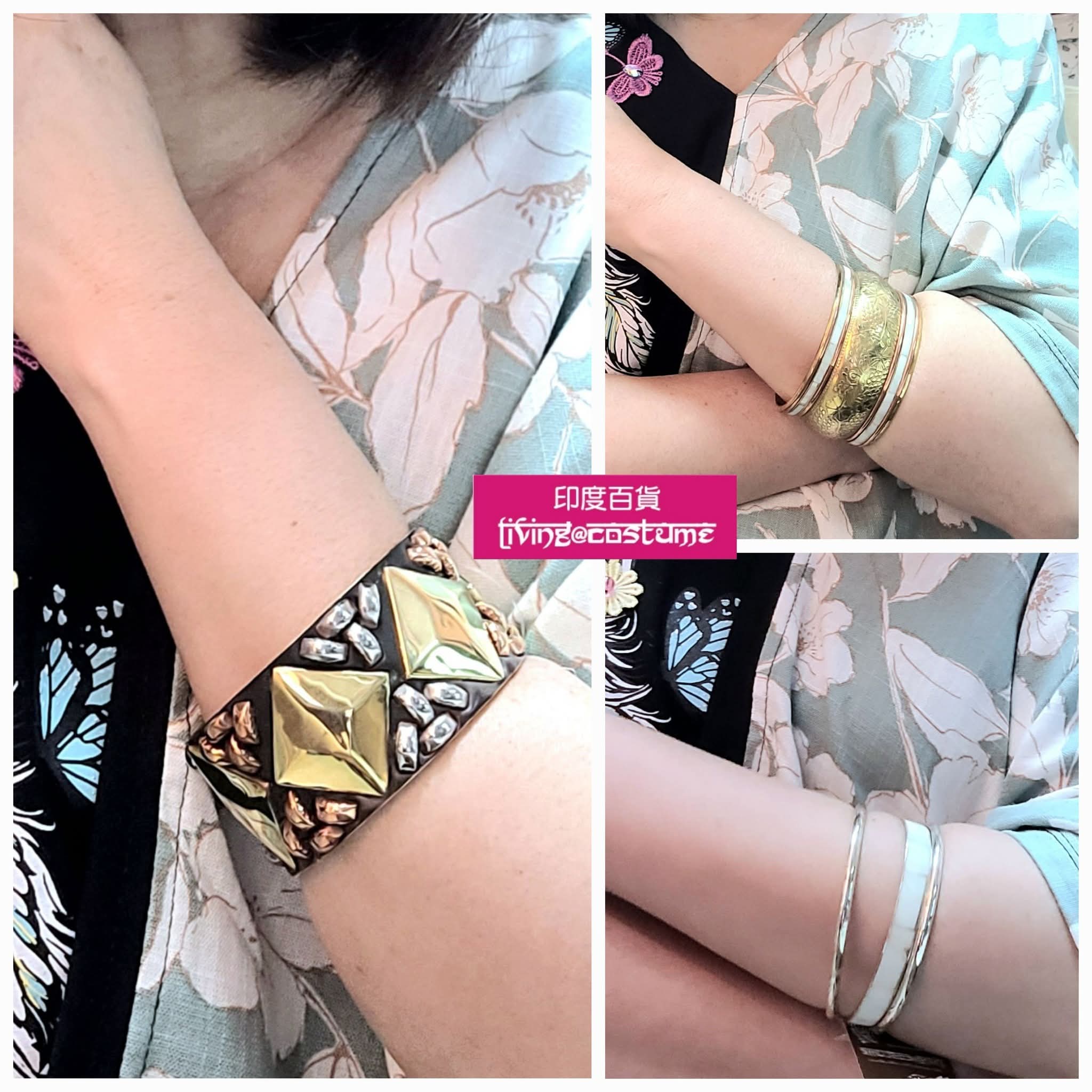 印度混色銅寬版手環