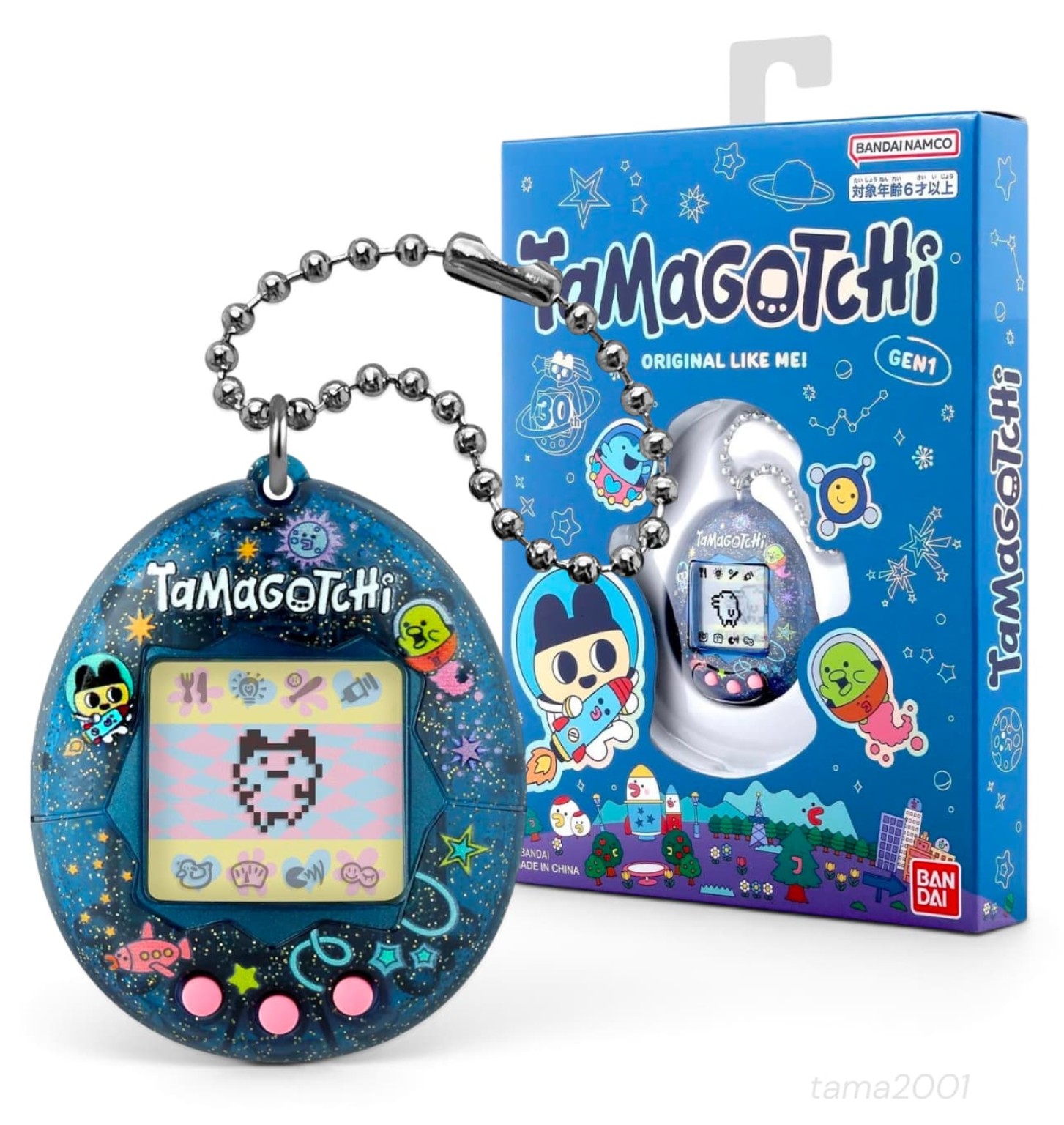日本版 Bandai Tamagotchi Original GEN1 30周年紀念版｜星空藍電子寵物