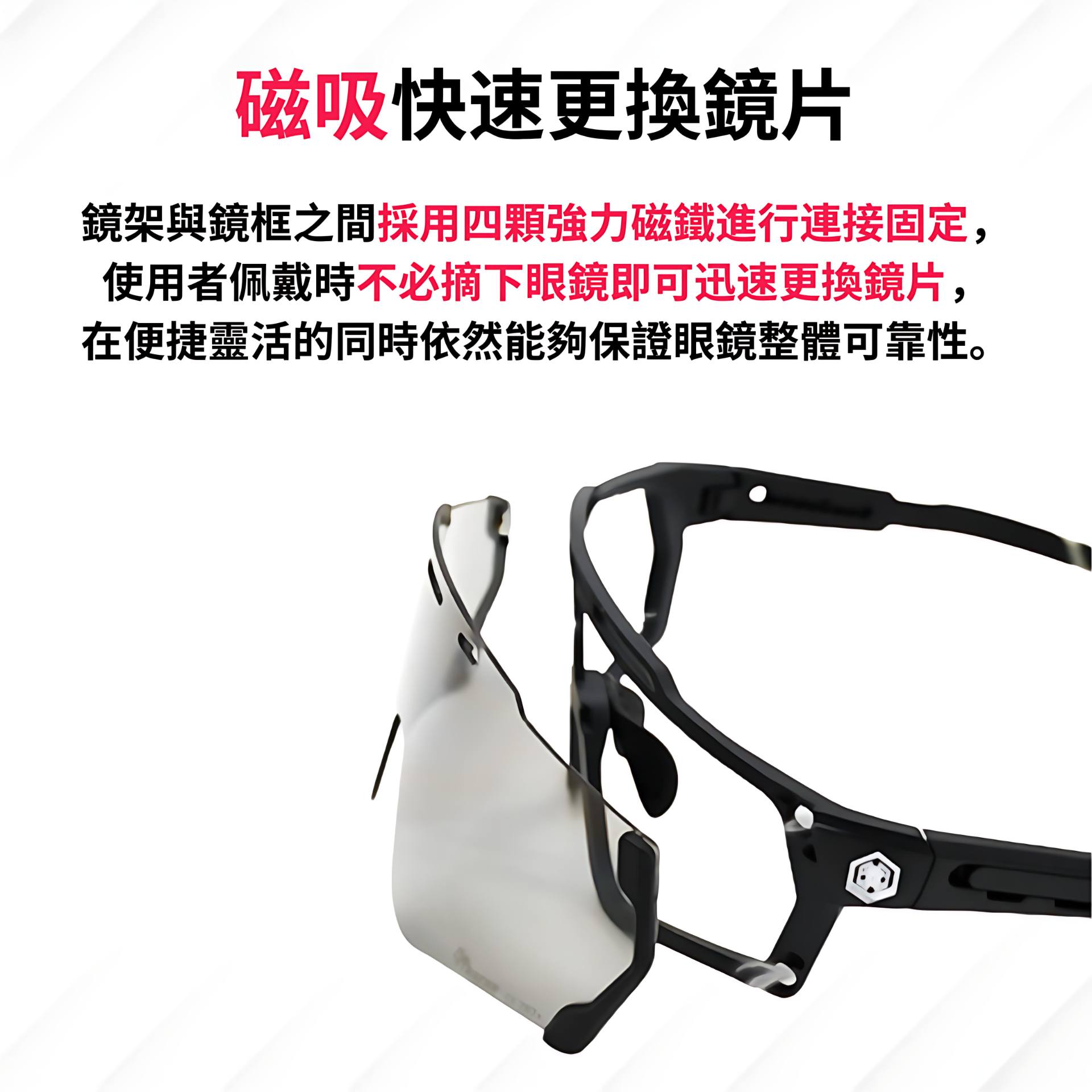 TRGEAR TG02 視盾引力, 磁力款防護眼鏡套裝, 含透明鏡片