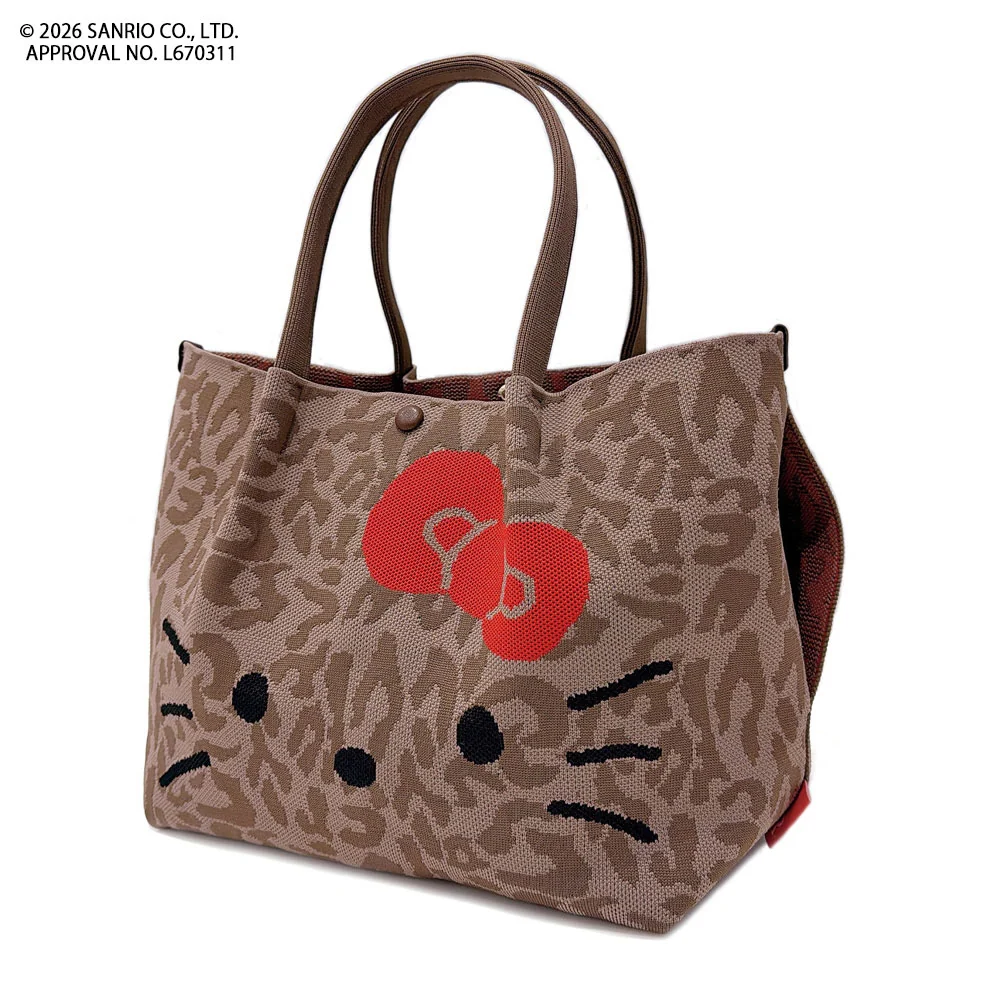 日本直送！Hello Kitty × ROOTOTE DELI LEO 豹紋針織手袋 