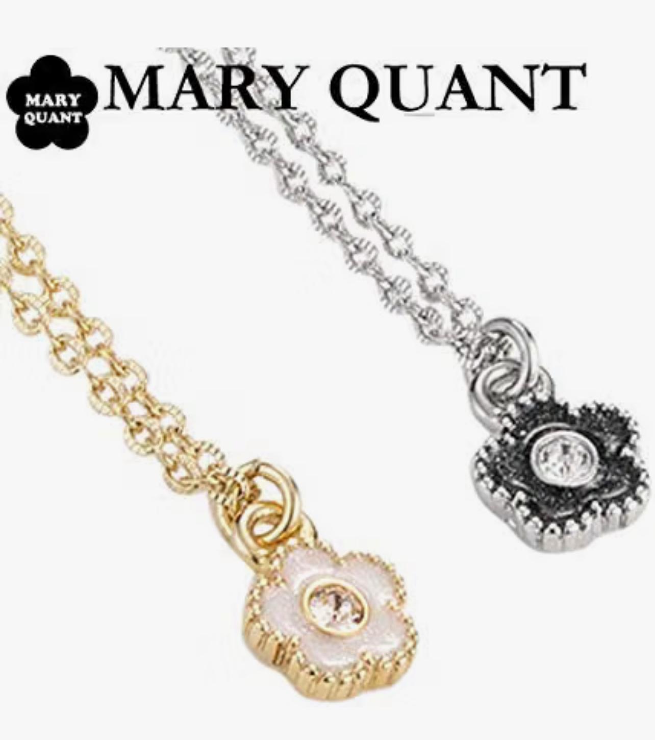 MARY QUANT 經典雛菊🌼閃石金色項鍊