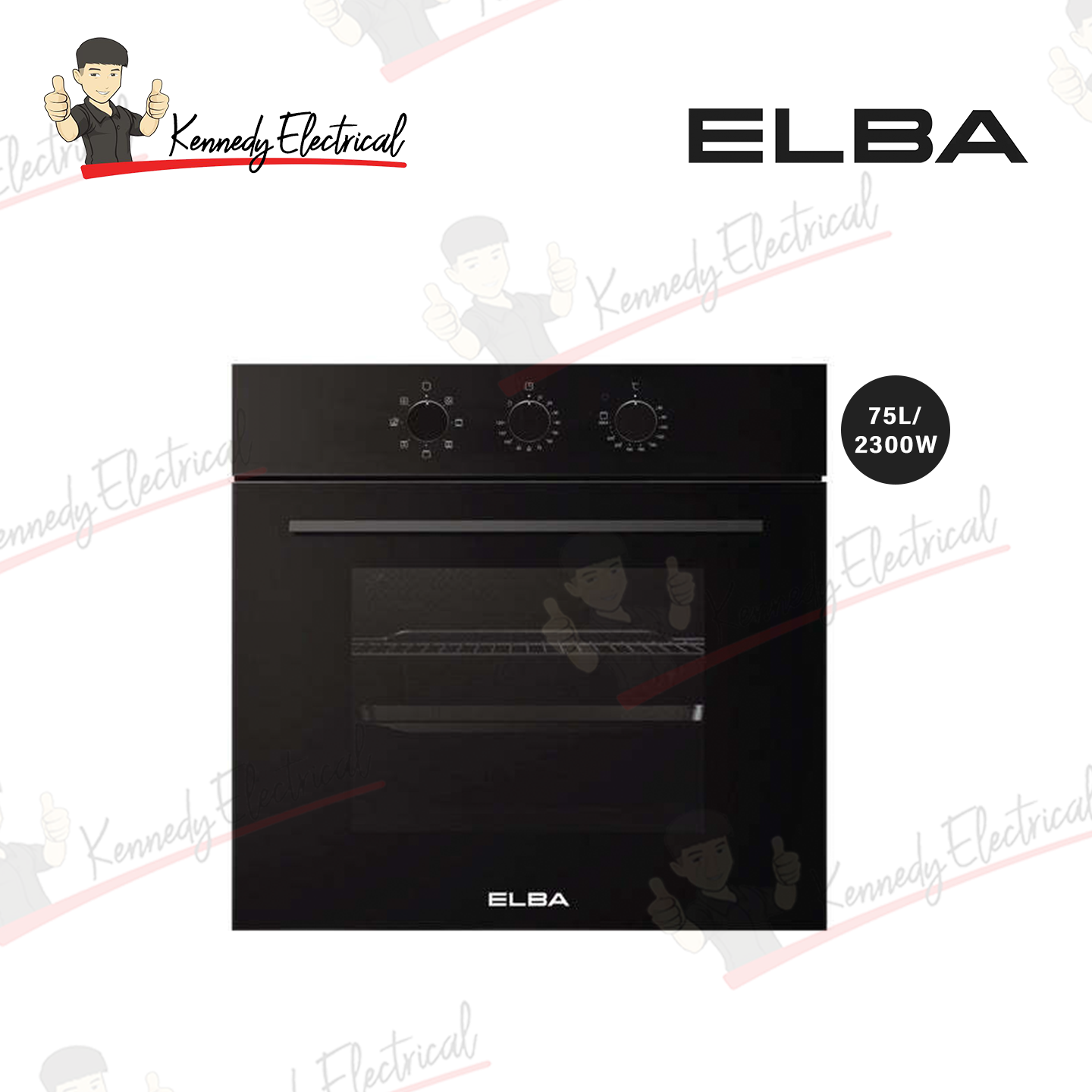 Elba 75L Divo Built-In Oven (Black) EBO-Q6788(BK)